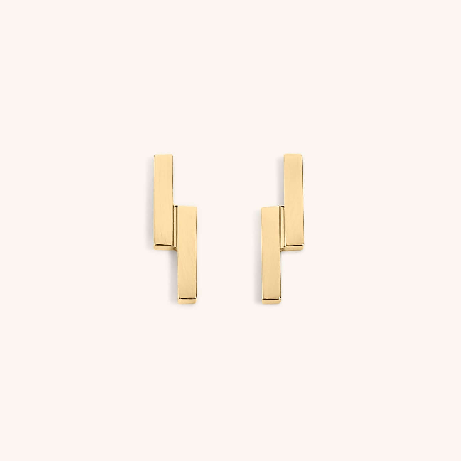 Lightning Bar Nap Earrings - Gold