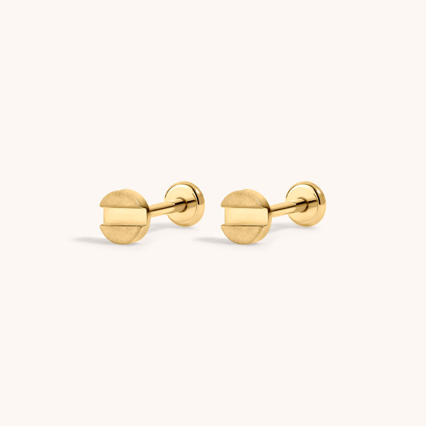 Bolt Nap Earrings in Titanium (Gold)