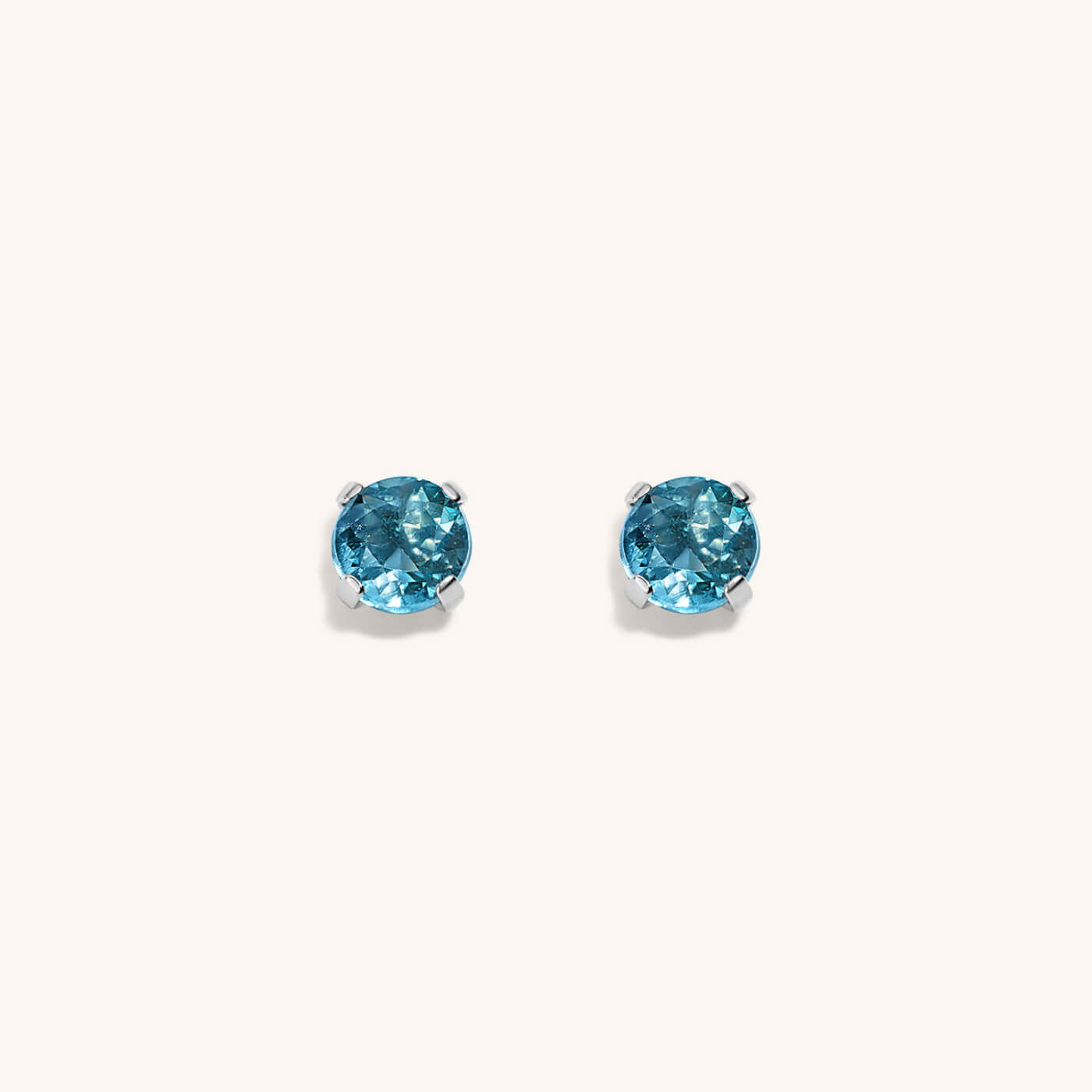 Blue Topaz Nap Earrings (Silver)