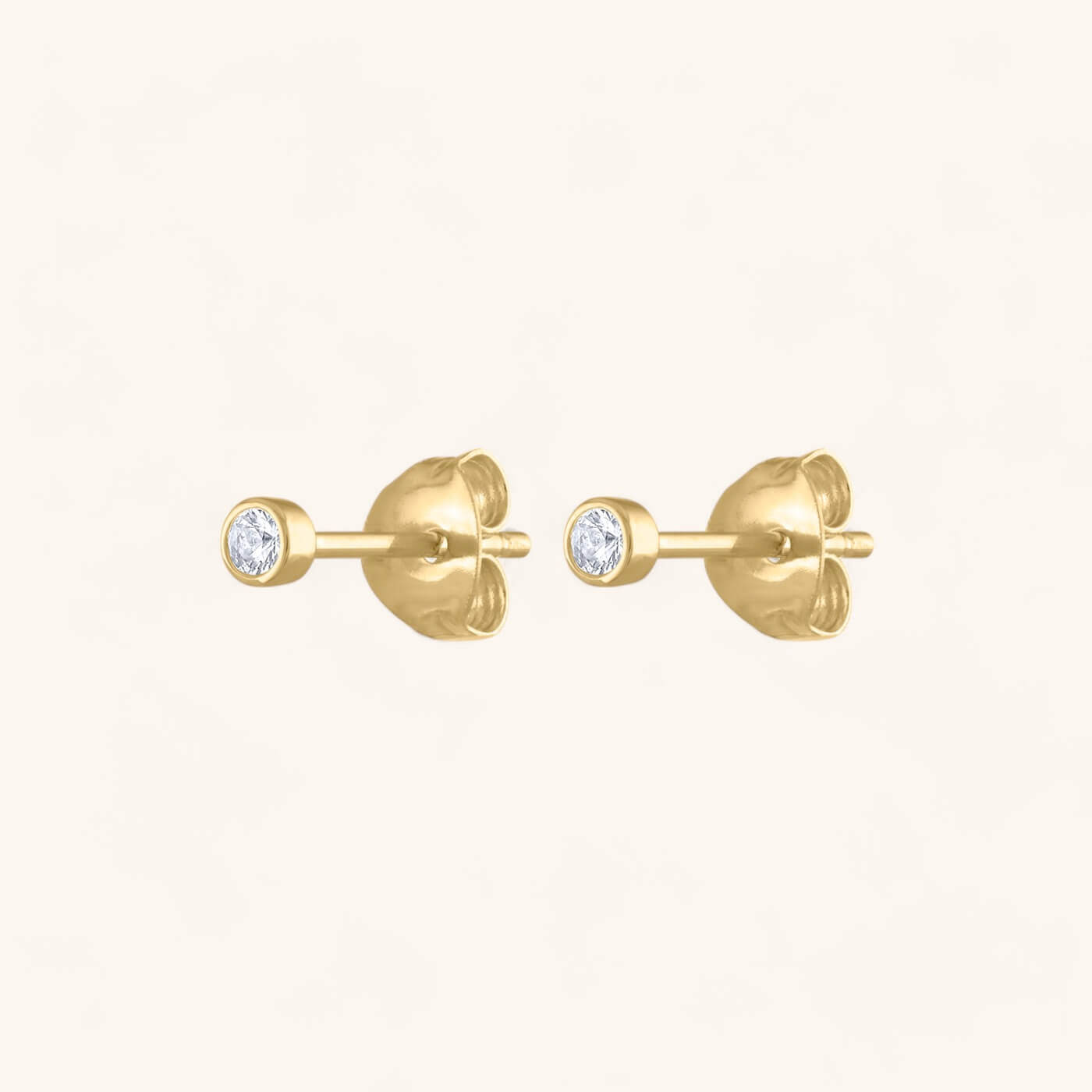 Tiny Sapphire Studs in 14k Gold
