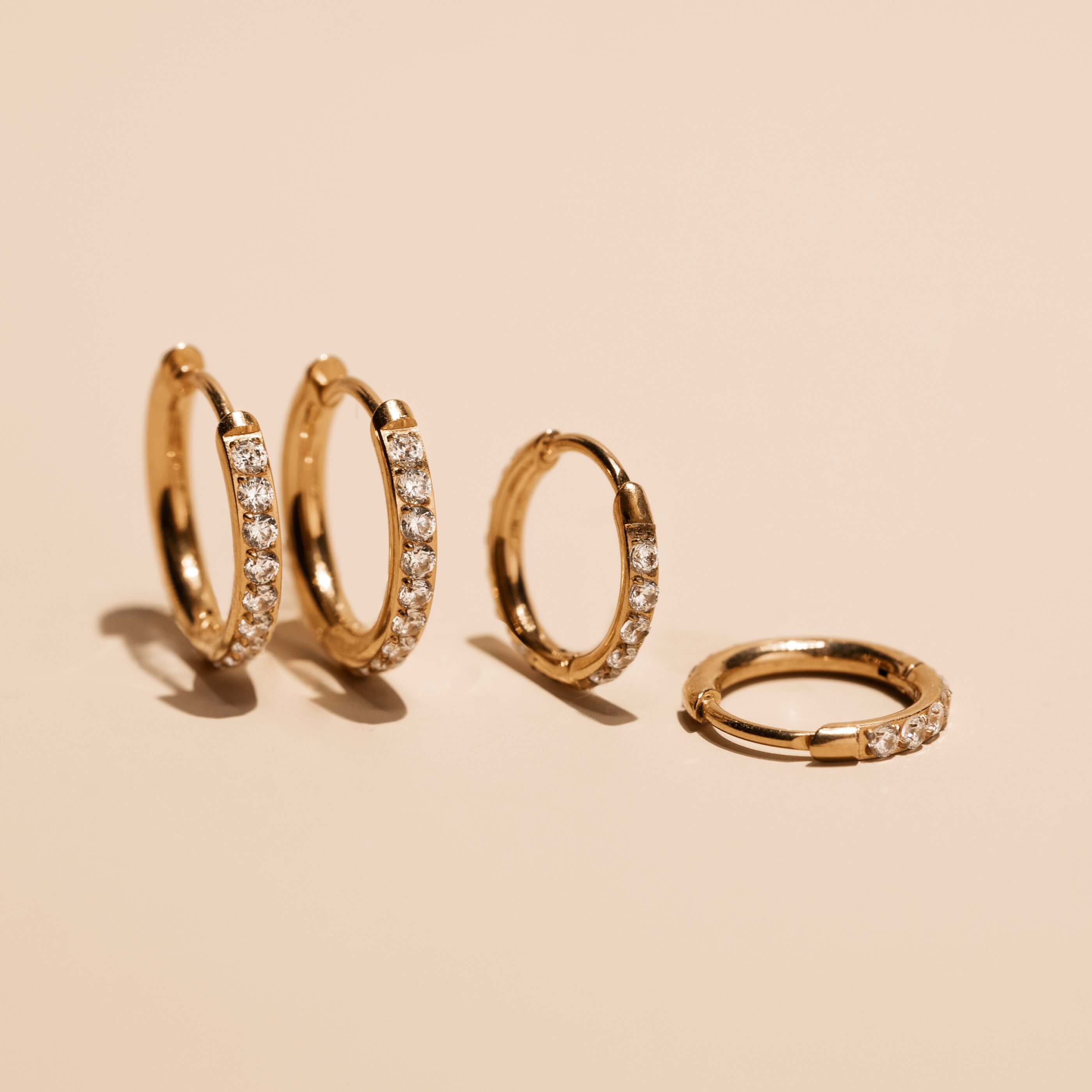Eternity Hoops and Mini Eternity Hoops in Titanium