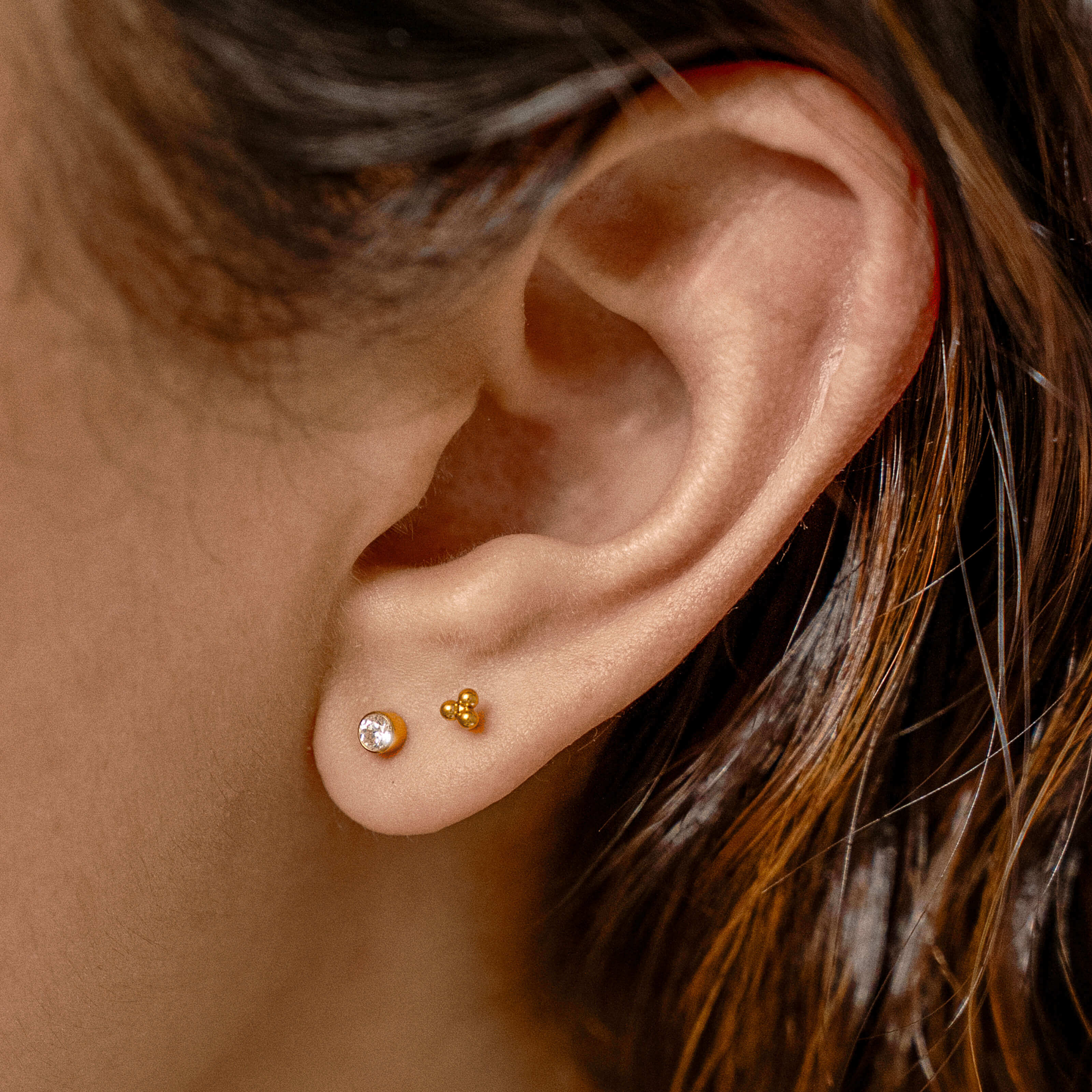 Minimalist Nap Duo - Tiny Crystal and Tiny Trinity on model