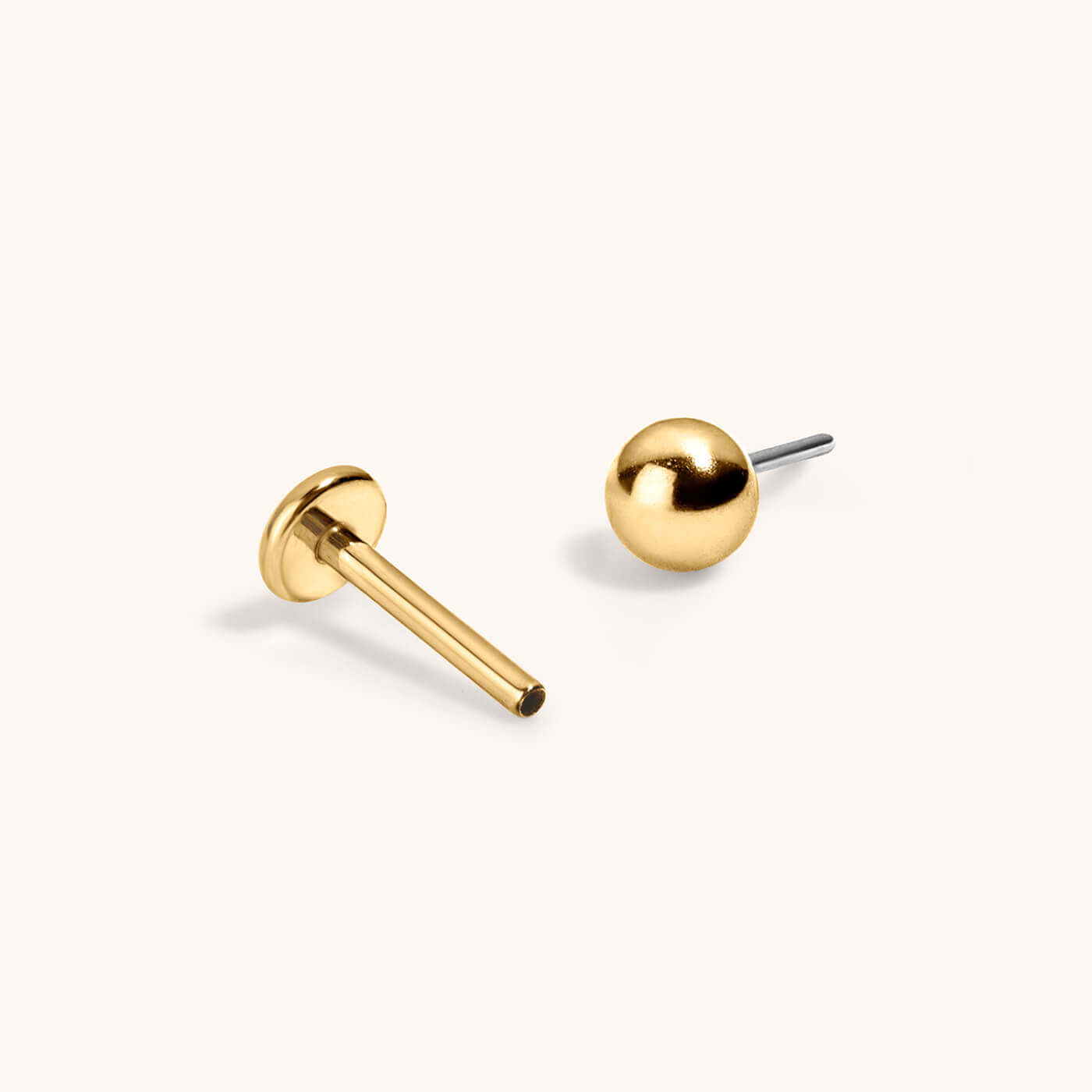 Little Sphere Nap Earrings in Titanium (Gold)