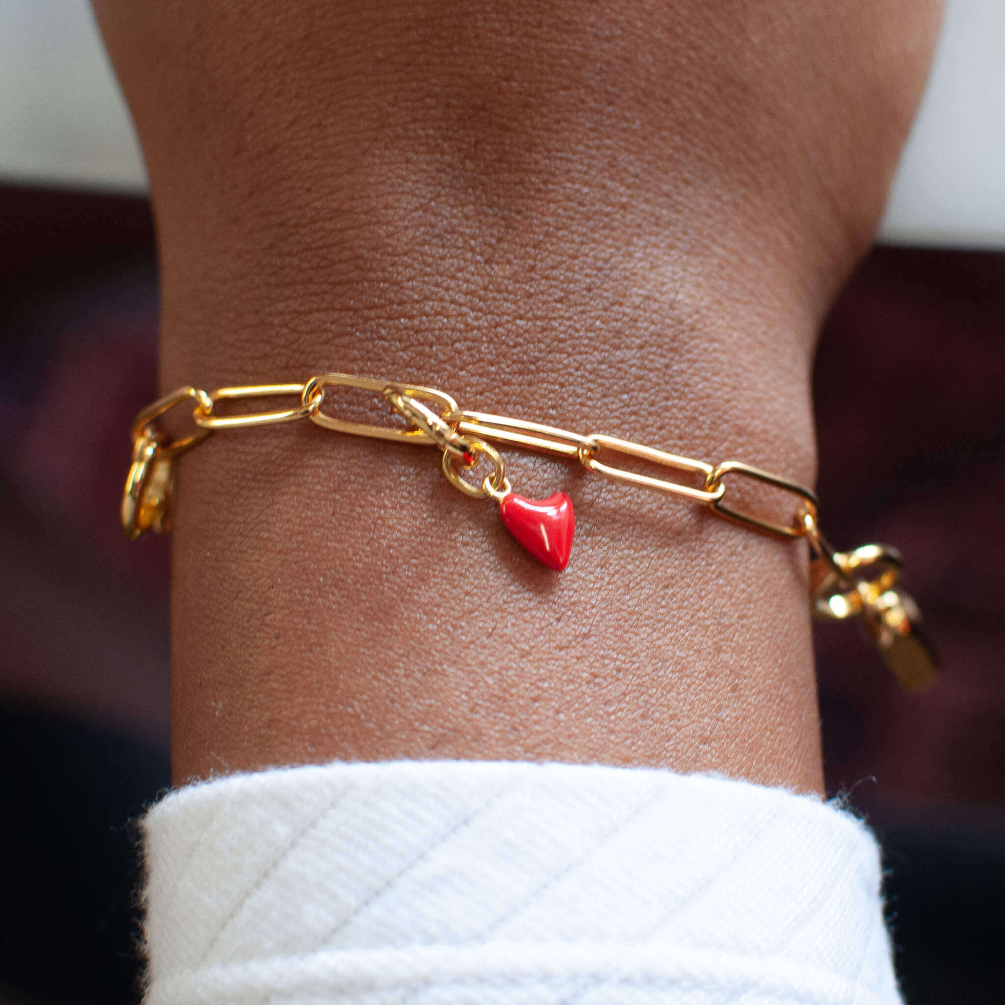 Boyfriend Bracelet on model (Gold)