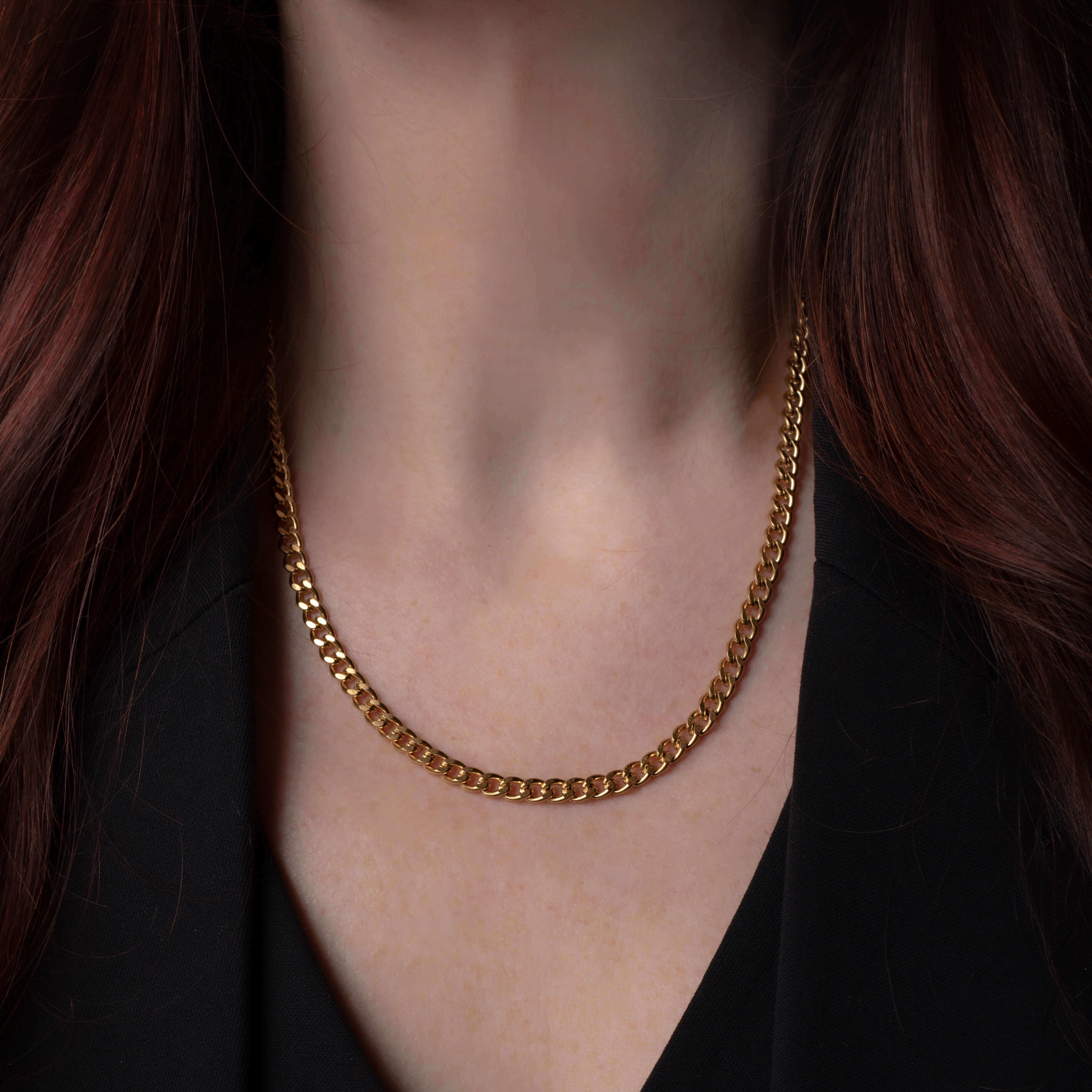 Rebel Bold Necklace (Gold) on Model