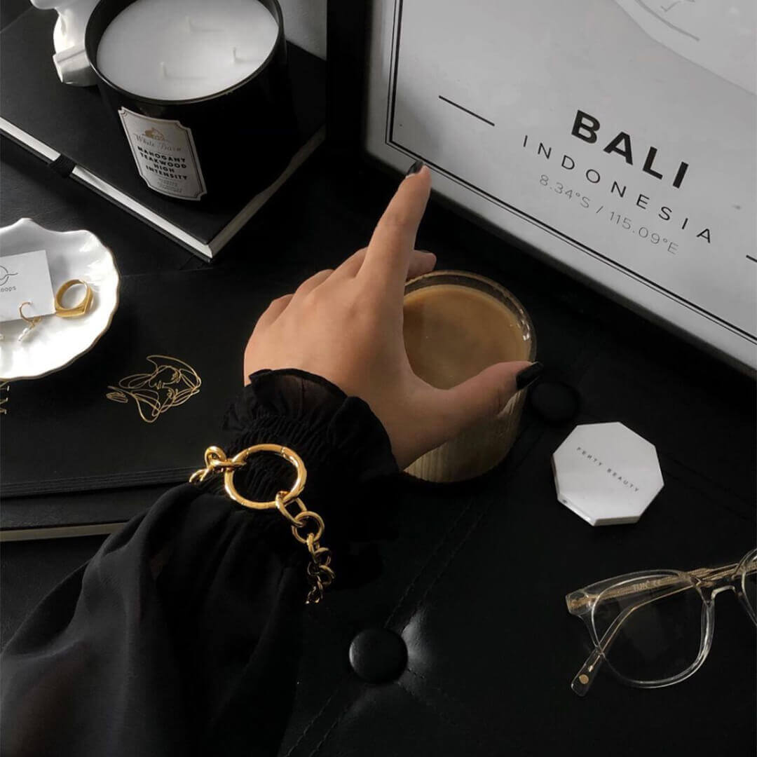 Bubble Bracelet (Gold) on model