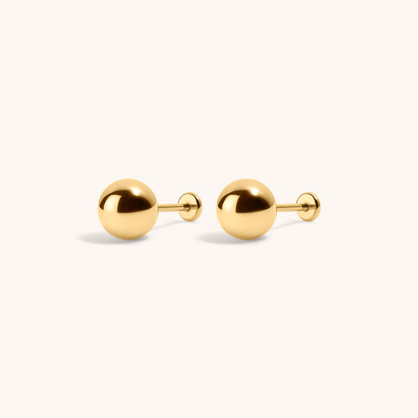 Little Sphere Nap Earrings in Gold (6mm)