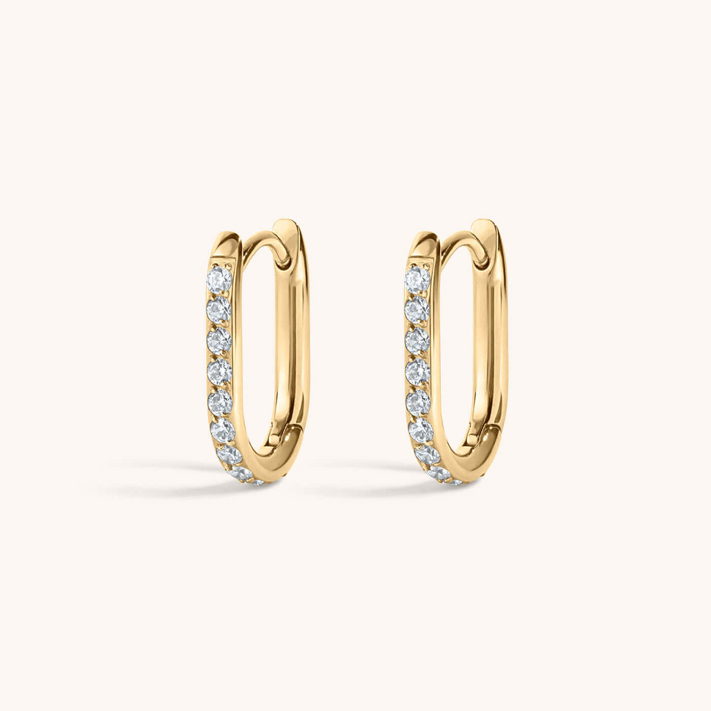 Eternity Baby Halo Oval Hoops - Gold