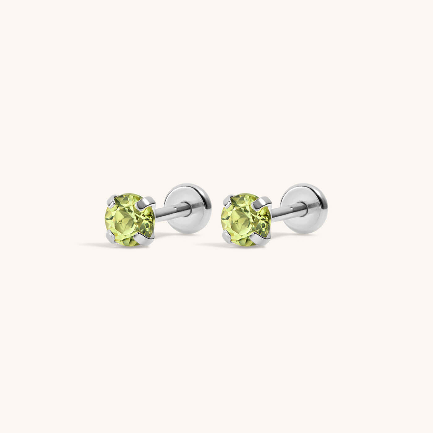 Peridot Nap Earrings (Silver)