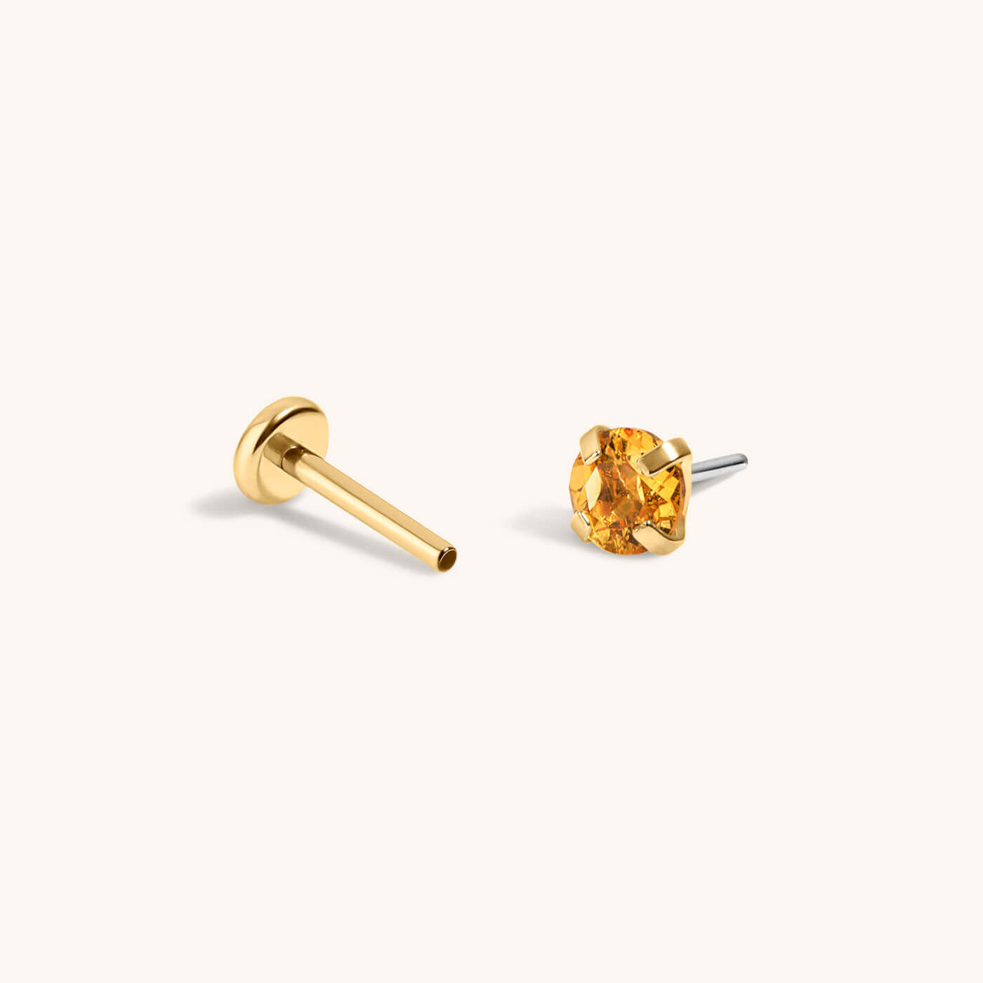 Citrine Nap Earrings (Gold)