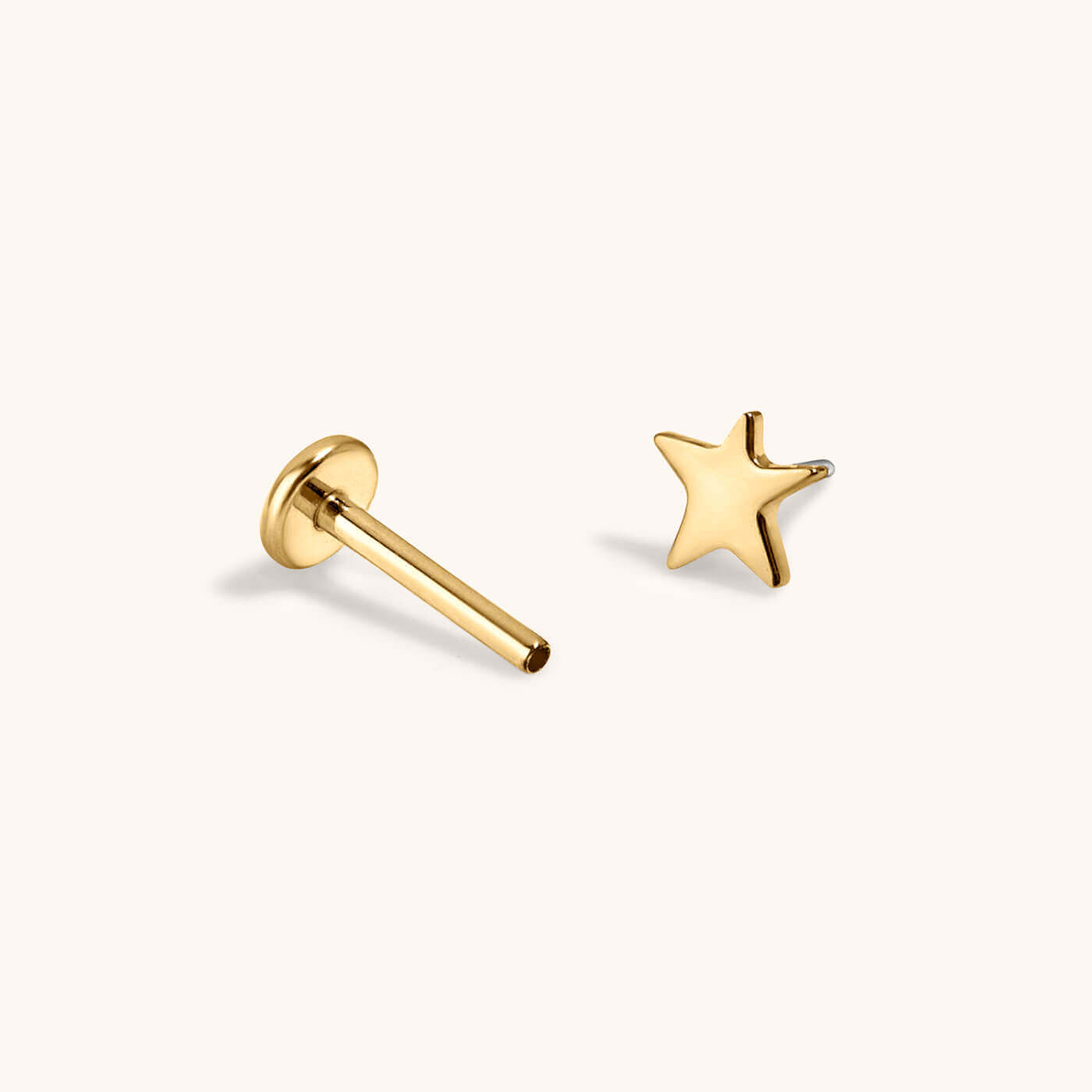 Classic Star Nap Earrings in Titanium (Gold)