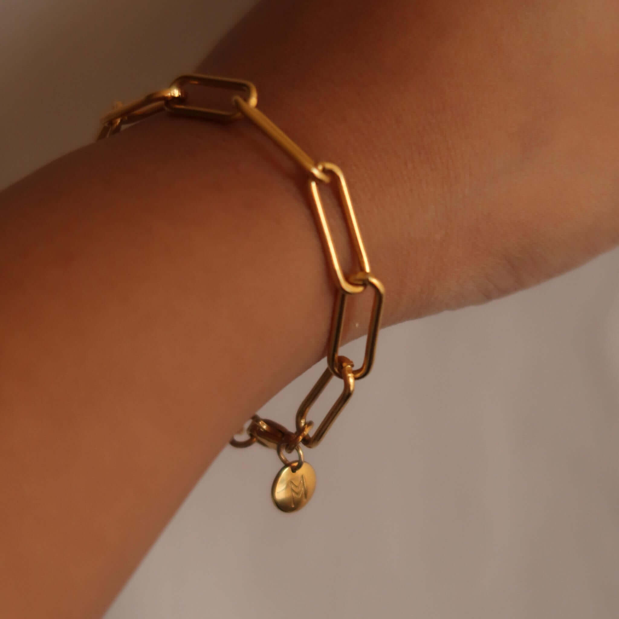 Explorer bracelet (Gold) on model