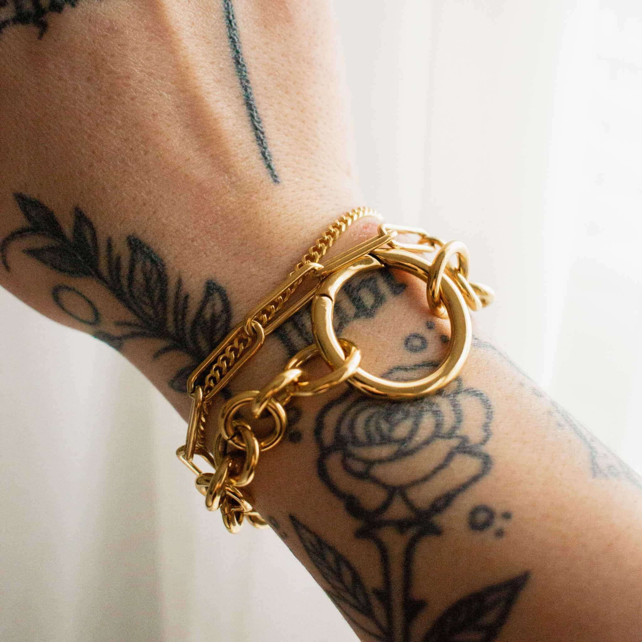 Baby Bubble Bracelet (Gold) on model
